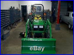 John Deere 2210 Tractor 4WD WithLoader and 62 Belly Mower 22HP Diesel Mint