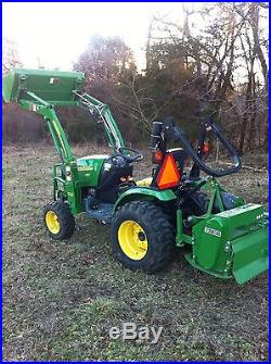 John Deere 2320 tractor w loader tiller. Only 28 hours. Ready to ship