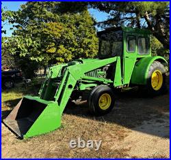 John Deere 2440 Loader Tractor with Front Loader Bucket, Cab, 4-Cyl 60.65 HP John Deere 2440 Loader Tractor with Front Loader Bucket, Cab, 4-Cyl 60.65 HP