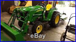 John Deere 3038e 4WD with Loader Hog and Box Blade