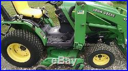 John Deere 4010 Compact Diesel 4x4 Tractor Mower & 410 Loader