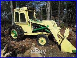 John Deere 401A Industrial Tractor/ Loader, ballast, heated cab. Third owner