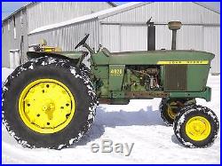 John Deere 4020 Diesel farm tractor synchro trans, wide front