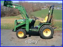 John Deere 4100 4WD Compact Diesel Tractor with Front end loader only 305 hours