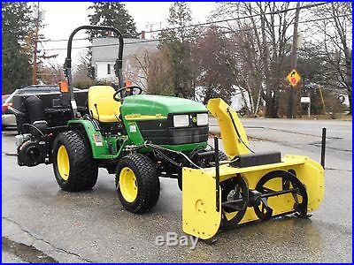 John Deere 4110 4wd Diesel Tractor Snow Blower, Mower & Power Pack MCS, 55 HOURS