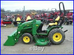 John Deere 4110 Compact Diesel 4 Wheel Drive Tractor with Loader and Mower