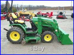 John Deere 4110 Compact Diesel 4 Wheel Drive Tractor with Loader and Mower