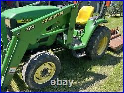 John Deere 4300 4x4 Tractor With Loader Hst- Runs and Looks Great