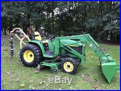 John Deere 4310 Compact Tractor with Loader/Mower/post hole digger/brush hog