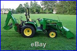 John Deere 4400 Backhoe & Front Loader 4x4 35 hp Farm Tractor 2001