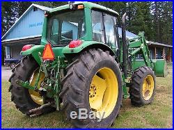 John Deere 4x4 Tractor WithCab, 640 loader Pwr shift. 6120 Hrs. Everything works