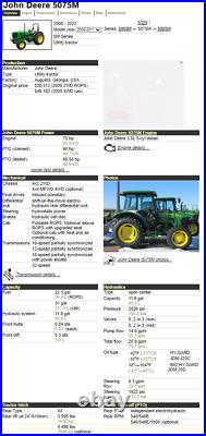 John Deere 5075M Farm Tractor PTO, MFWD