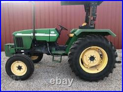 John Deere 5203 Tractor 3301 Hours Good Tires 56 HP 2WD Enclosed Cab Easy Start