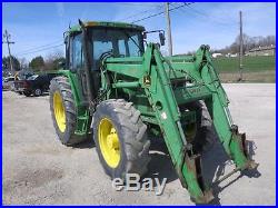 John Deere 6400 Tractor With640 Loader, Cab, AC/Heat, 4x4, Power Quad Transmission