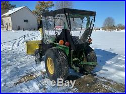 John Deere 750 4WD Tractor, soft cab and Snow Blower
