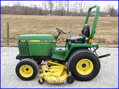 John Deere 755 Compact Tractor & 5 FT Belly Mower 4x4 Diesel