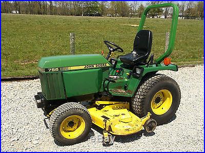 John Deere 755 Compact Tractor & 5 FT Belly Mower Diesel -1301 HRS
