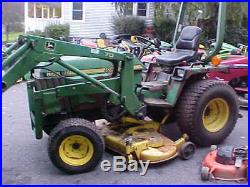 John Deere 855 / 4 Wheel Drive Tractor with Loader and Belly Mower