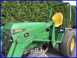 John Deere 855 Tractor 24 Hp Diesel 4x4 Front End Loader PTO 3 Point Hitch