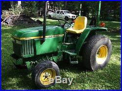 John Deere 870 Compact Diesel Tractor with 72 Mower Deck and Operation Manual