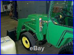 John Deere 955 Tractor 4WD Loader, Mower, Broom & Snow Blower Full Cab