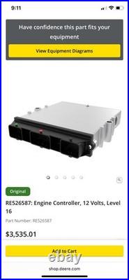 John Deere Engine Controller Re526587 12 Volt Level 16