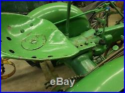 John Deere Starter L Antique Tractor 1939 With One Bottom Plow. Cultivator