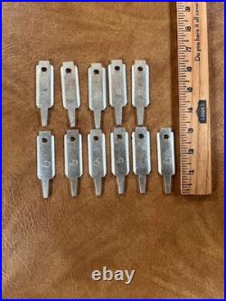 John Deere Tractor OEM Parts 11 Guard Plates Vintage Z5110 & Box Advertising