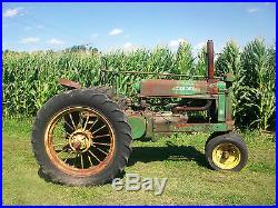 John Deere Unstyled A Antique Tractor NO RESERVE Roundspokes B G D Farmall Case