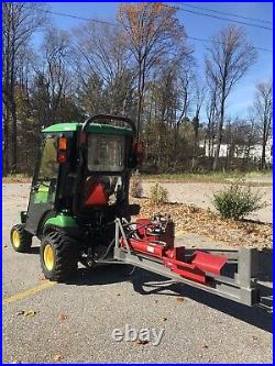 John deere 1025r tractor 31 Hrs, Snow Blower, Log Splitter, Heated Cab