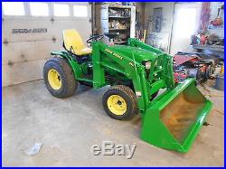 John deere 4100 4x4 hydrostatic with 410 loader very nice compact tractor