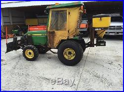 John deere 955 4x4 diesel tractor with cab and attachments