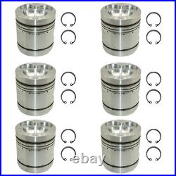 K946354 Six Pistons K206974 Fits David Brown AD6/55 Tractor Engines AD4/55T