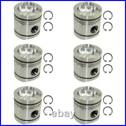 K946354 Six Pistons K206974 Fits David Brown AD6/55 Tractor Engines AD4/55T