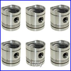 K946354 Six Pistons K206974 Fits David Brown AD6/55 Tractor Engines AD4/55T