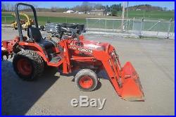 KUBOTA B2100 4x4 TRACTOR WithLA301 LOADER, HYDROSTATIC TRANS, 338 HOURS NICE