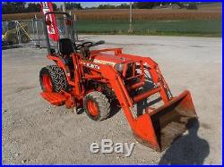 KUBOTA B2100 4x4 TRACTOR WithLOADER & 60 MID-MOUNT MOWER, 21 HP, 967 HOURS