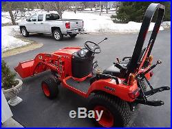 KUBOTA BX2350 4x4 TRACTOR LOADER, 60 MOWER, TURF TIRES, WEIGHT BOX, FRONT GRILL