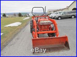 KUBOTA L2500 DIESEL TRACTOR, 4 WHEEL DRIVE, LOADER, 3 POINT HITCH, PTO, 723 HRS