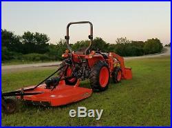 KUBOTA L3200 4x4 loader tractor with brush hog. FREE DELIVERY