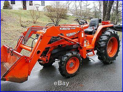 KUBOTA L3300 4X4 HYDROSTATIC COMPACT LOADER TRACTOR 33 HP DIESEL 1200 HRS