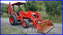 Kubota L48 Tractor/ Loader/ Backhoe 4x4 Only 569 Hrs! Ready To Work! We Ship