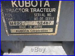 KUBOTA M4900 4x4 TRACTOR, CAB HEAT/AC, SHUTTLE SHIFT, 2434 HRS VERY NICE