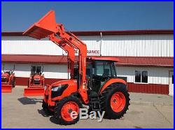 KUBOTA M7060 MFWD CAB TRACTOR WITH LOADER 424 HOURS VERY NICE