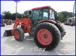 KUBOTA M95S 4x4 TRACTOR WithLA1301 LOADER, CAB HEAT/AC, HYD SHUTTLE, 1745 HOURS