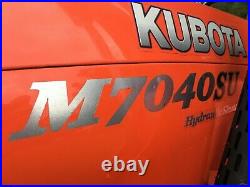 KUBOTA TRACTOR M7040SUHD 4WD 68HP With FRONT LOADER BUCKET, 7FT BUSH HOG & FORKS