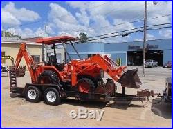 Kubota 4x4 L35 Backhoe/loader/tractor With Trailer & Three Buckets Full Package