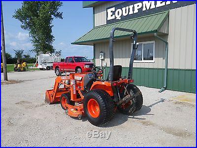 Kubota B1700 Backhoe 4X4 Tractor Loader Lawn Belly Mower John Deere 110 L39