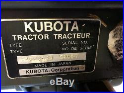 Kubota B2920 Tractor Loader Land Pride Rear Finish Cut 60 25-60 B-Series Diesel