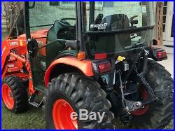 Kubota B3350 Cab Heat A/C Air Tractor 4x4 Quick Attach Loader & Bucket Low Hours